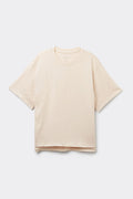 Boxy Fit Cotton Short Sleeve Top – Dusty White