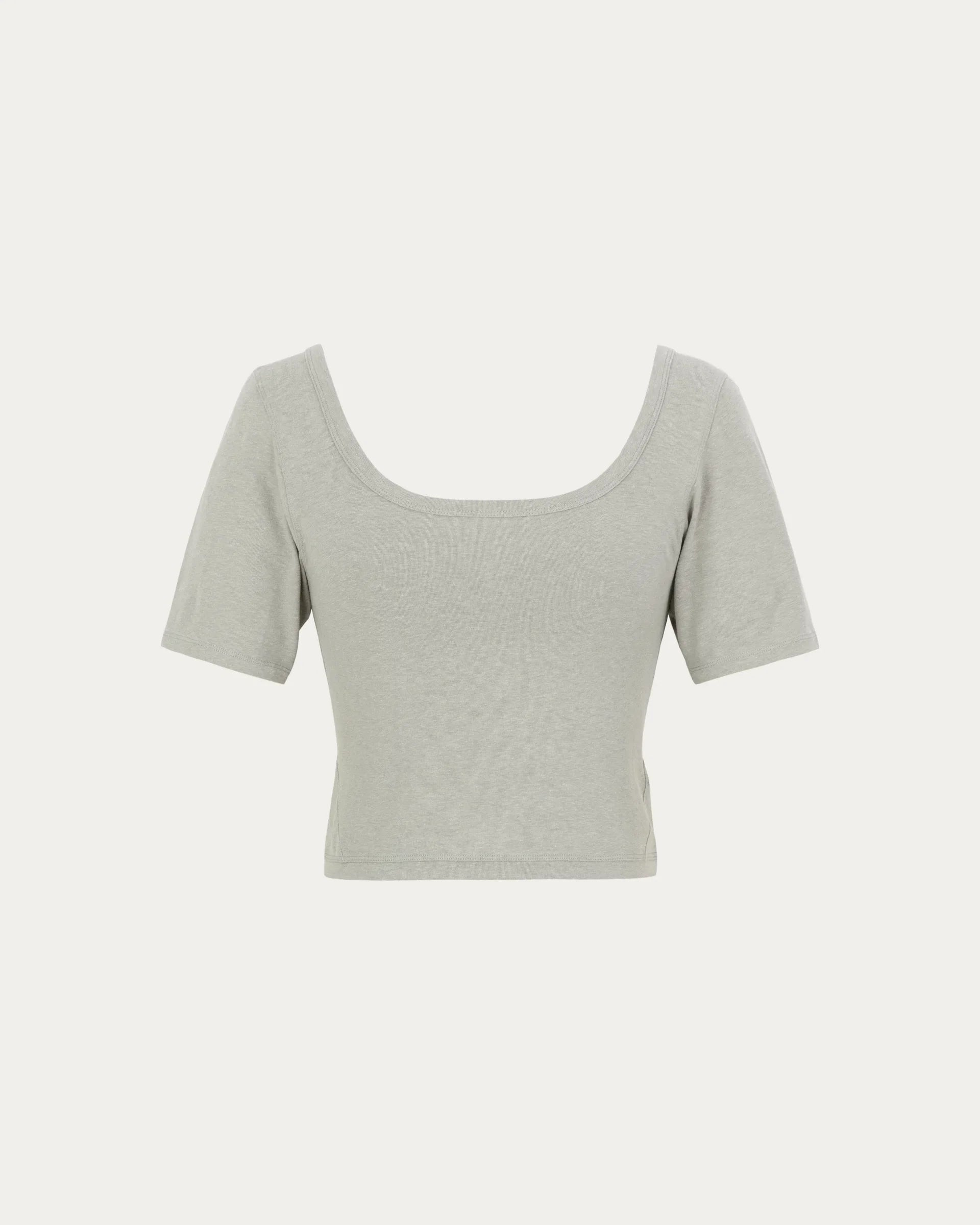 Classics Squareneck Cropped T-Shirt – Gray