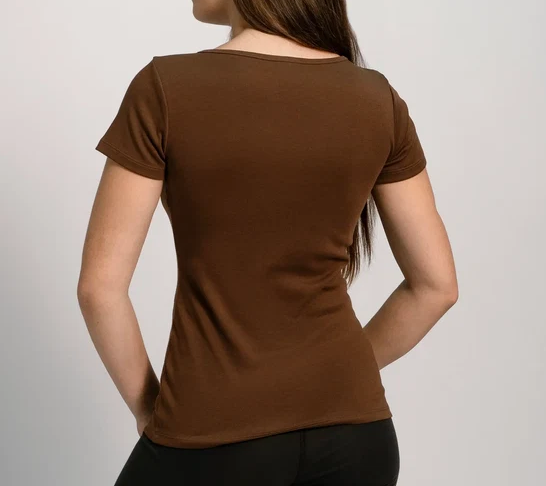 Women's Organic Pima Cotton T-Shirt – Brown